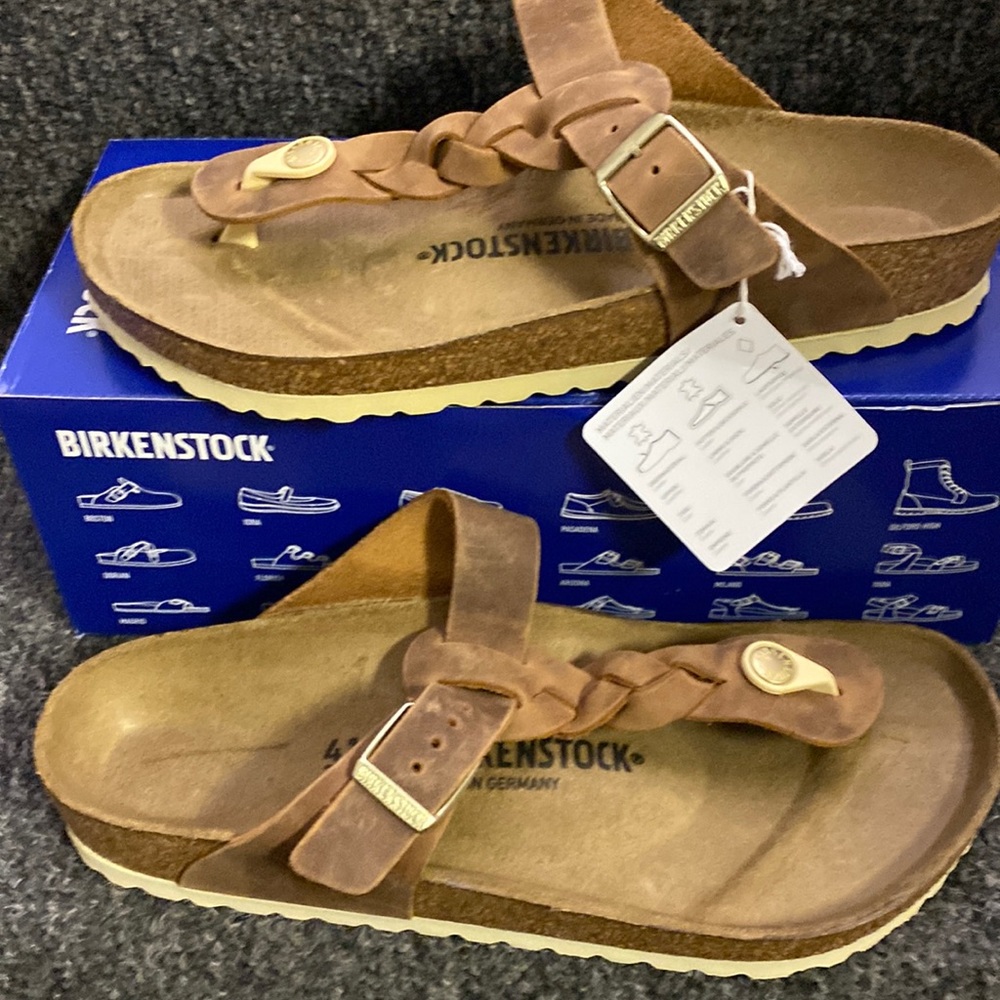Birkenstock Gizeh Braided Cognac 10m new
